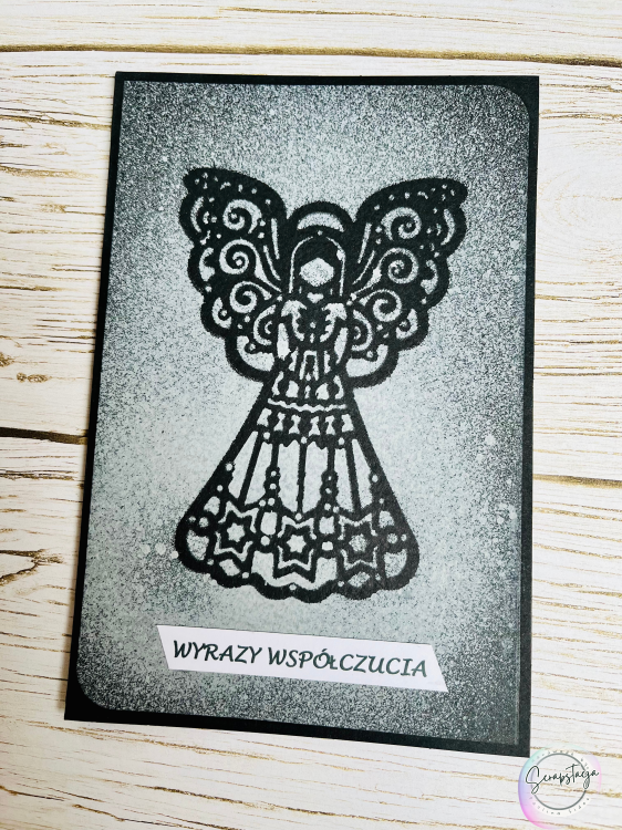 Kartka kondolencyjna anioł