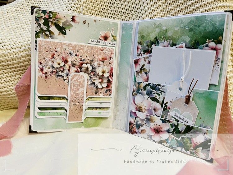 Delikatny album handmade w pastelach – Wiosenne szepty