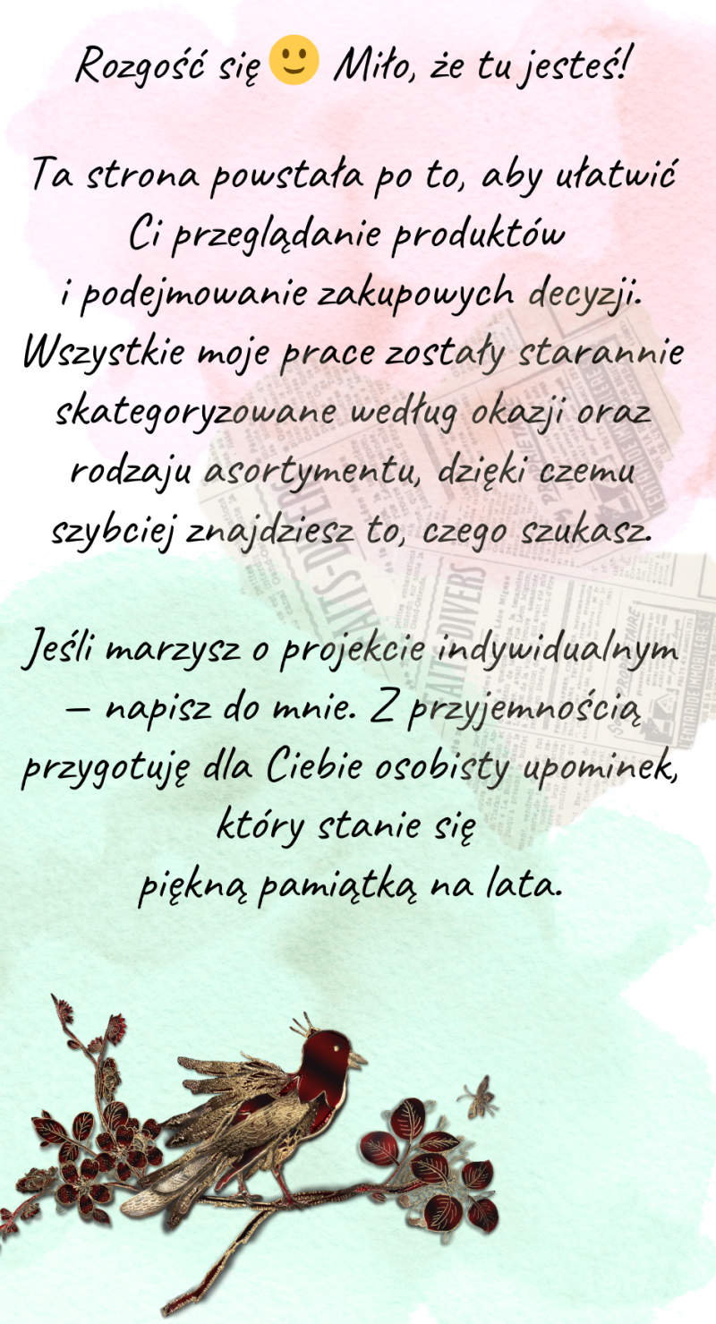 Baner z krótką info czym się zajmuję